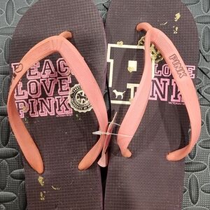VINTAGE PINK Victoria's Secret Coral Flip Flops